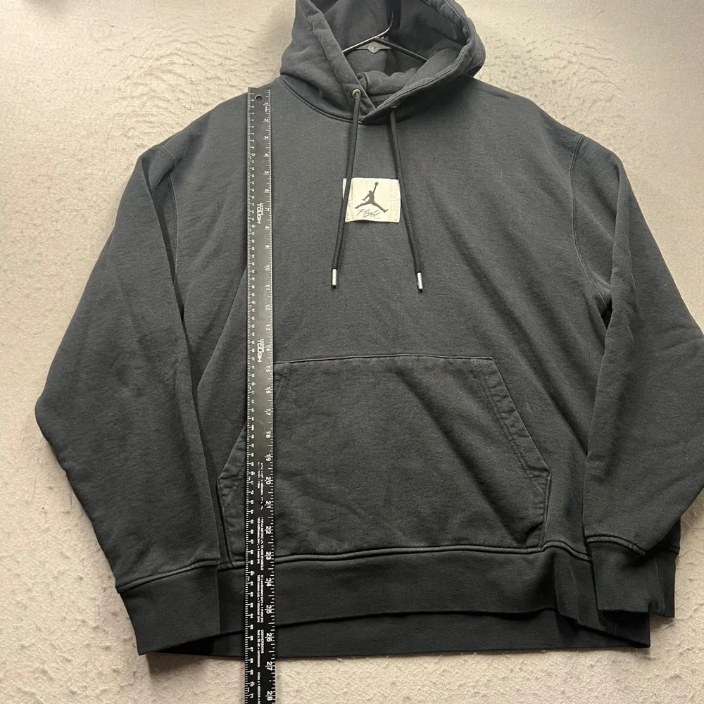 Jordan Flight Hoodie Mens Large Black Fleece Pullover Sweatshirt CV2244-010